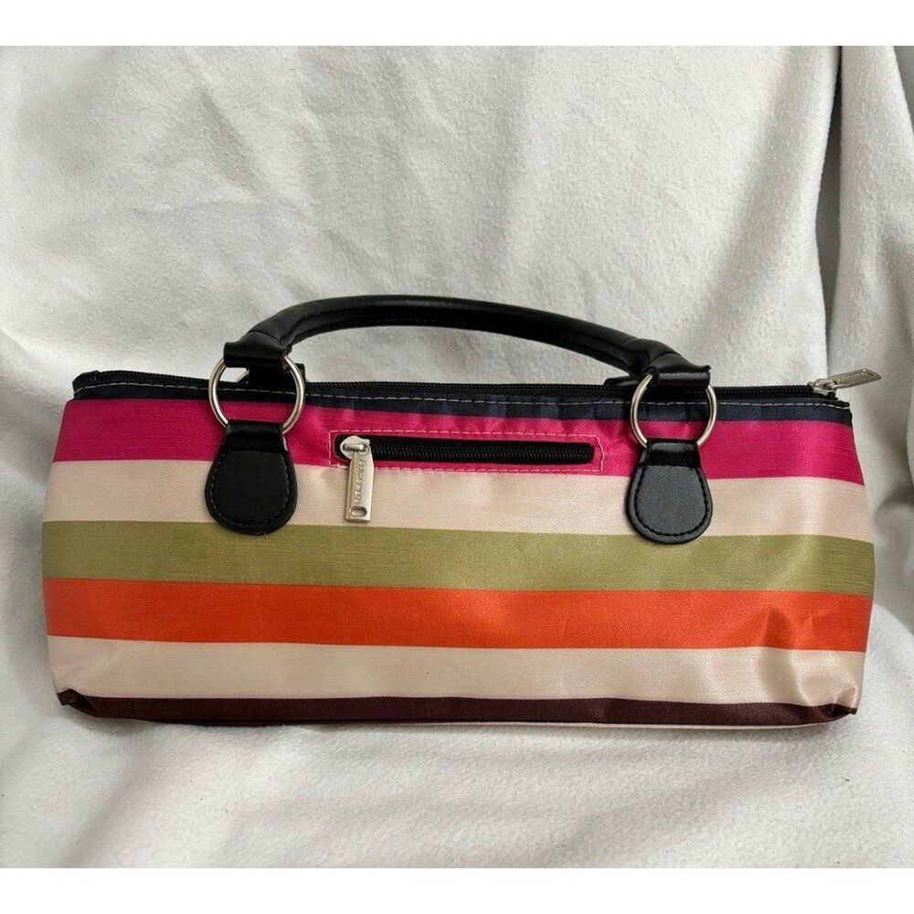Primeware Wine Clutch Insulated Single Bottle Wine Tote/Lunch Bag, Striped